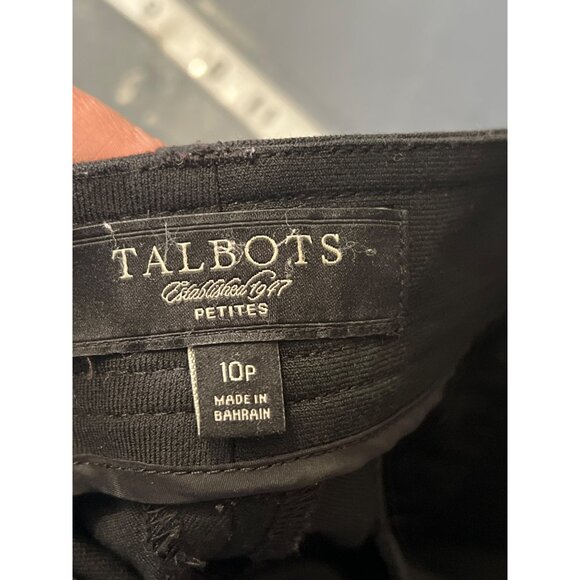 Talbots Heritage  Wool Blemd Black Wide-Leg  Pants 10P Office Career Business - Picture 7 of 11